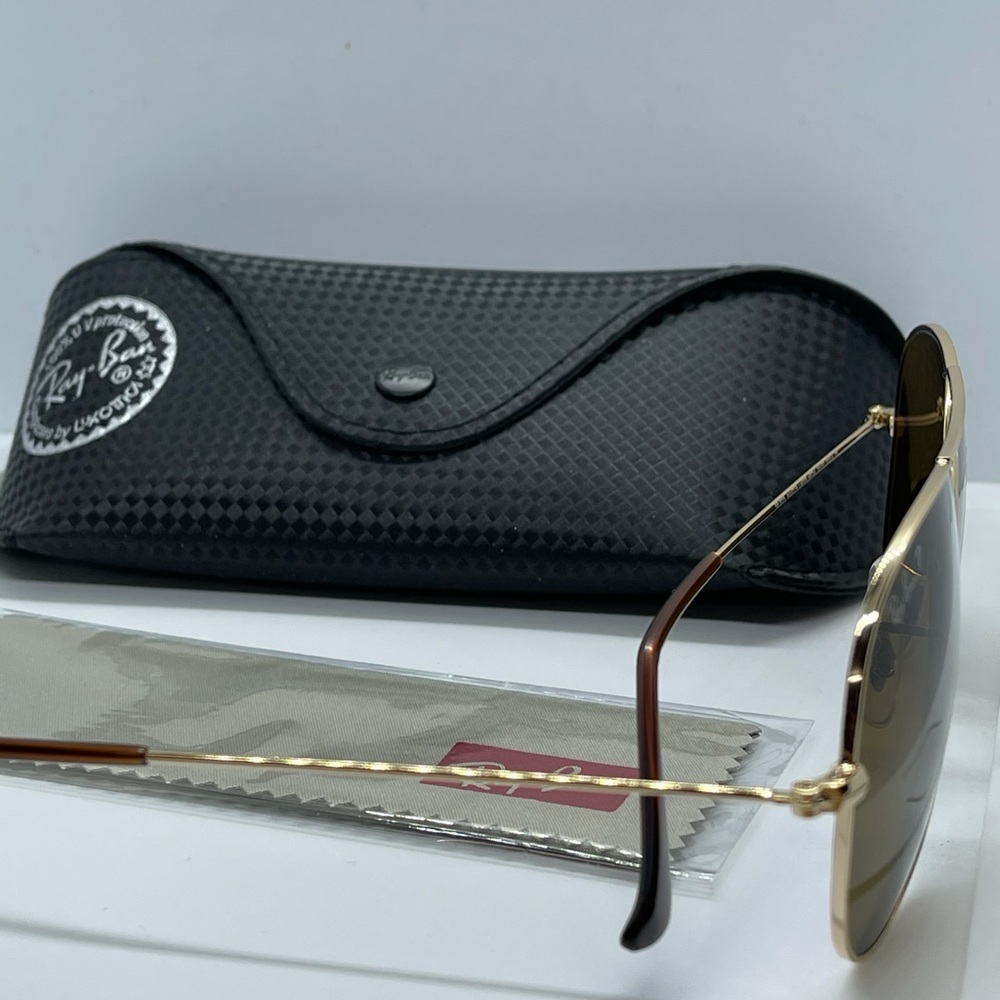 New Rayban Aviator Polarized 3025 Gold/Brown Polar - Picture 4 of 10